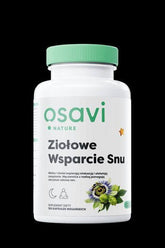 Osavi Herbal Sleep Support supplement bottle for improved sleep quality and relaxation.